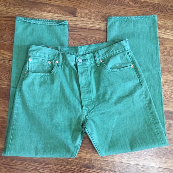 SOLD Levis 501 green button fly jeans 36 x 32 men - Picture 8 of 8